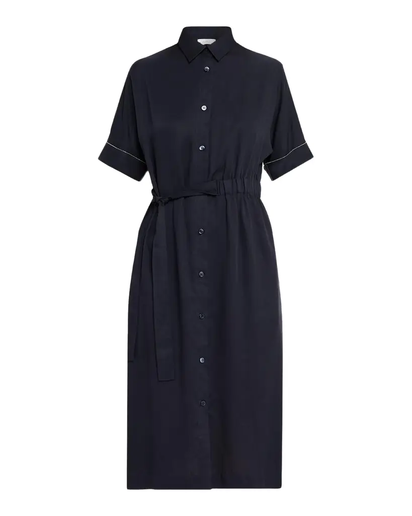 PESERICO Chain-Trim Midi Shirtdress | Image 1 PESERICO Chain-Trim Midi Shirtdress | Image 1