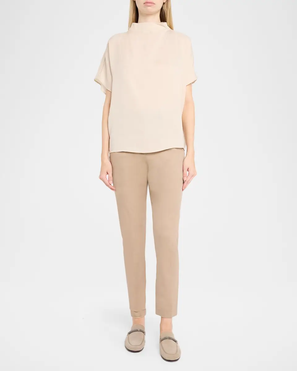 PESERICO Chain-Trim Mock-Neck Shirt | Thumbnail 2 PESERICO Chain-Trim Mock-Neck Shirt | Thumbnail 2