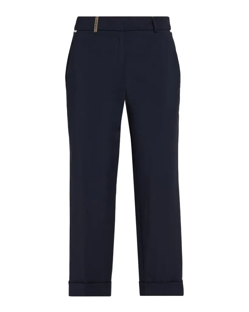 PESERICO Cropped Straight-Leg Stretch Wool Pants | Image 1 PESERICO Cropped Straight-Leg Stretch Wool Pants | Image 1