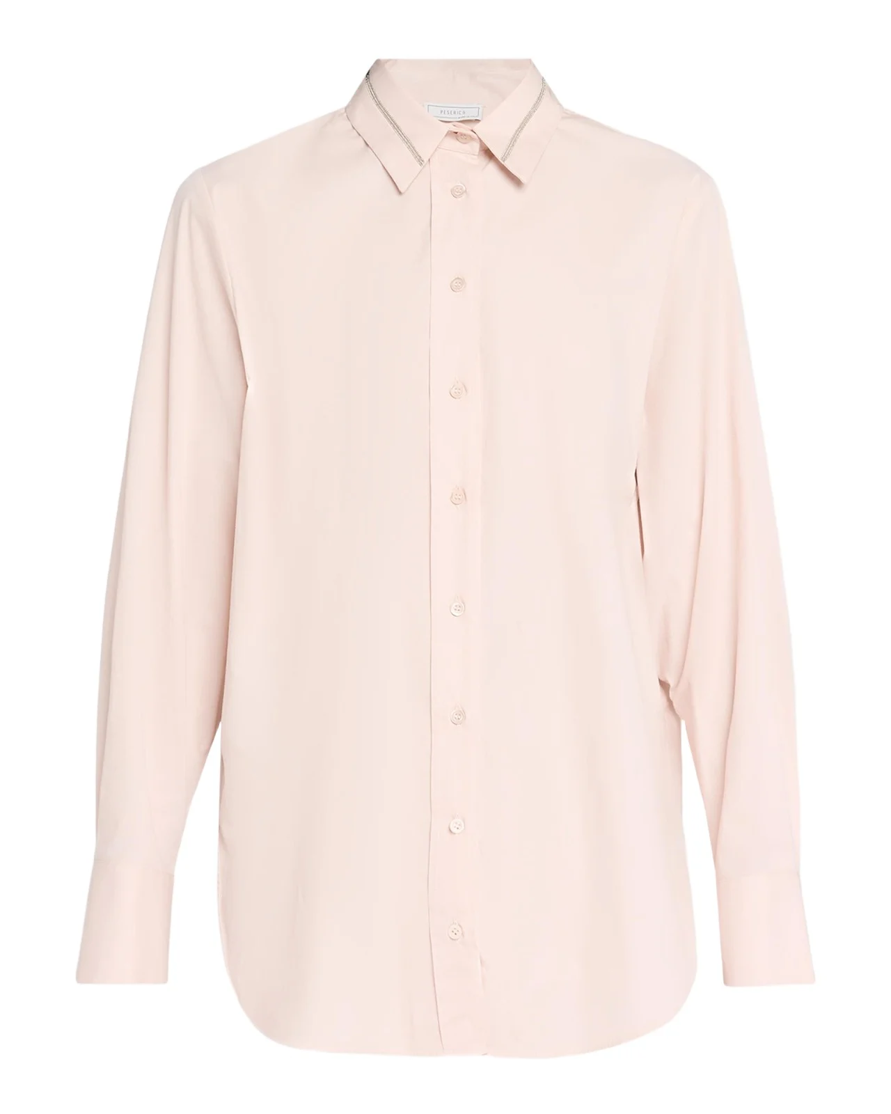 PESERICO Chain-Trim Stretch Cotton Shirt