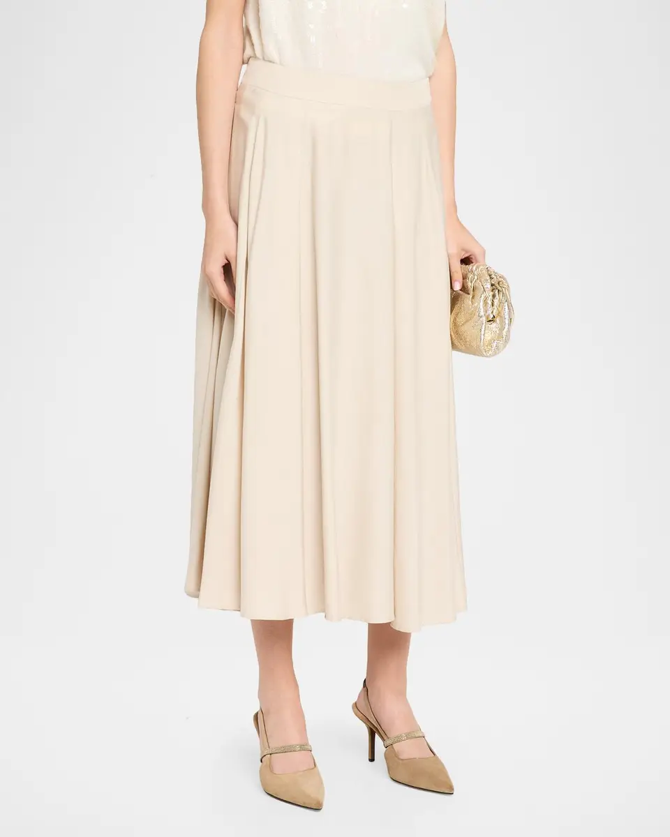 PESERICO Fluid A-Line Midi Skirt | Thumbnail 4 PESERICO Fluid A-Line Midi Skirt | Thumbnail 4