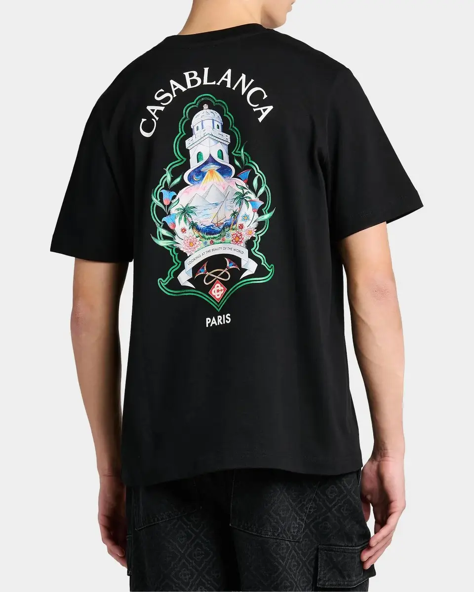 Casablanca Classic Logo Graphic Cotton Crewneck T-Shirt | Thumbnail 3 Casablanca Classic Logo Graphic Cotton Crewneck T-Shirt | Thumbnail 3