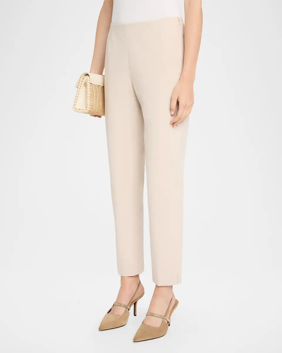 PESERICO Cropped Stretch Cotton Pants | Thumbnail 4 PESERICO Cropped Stretch Cotton Pants | Thumbnail 4