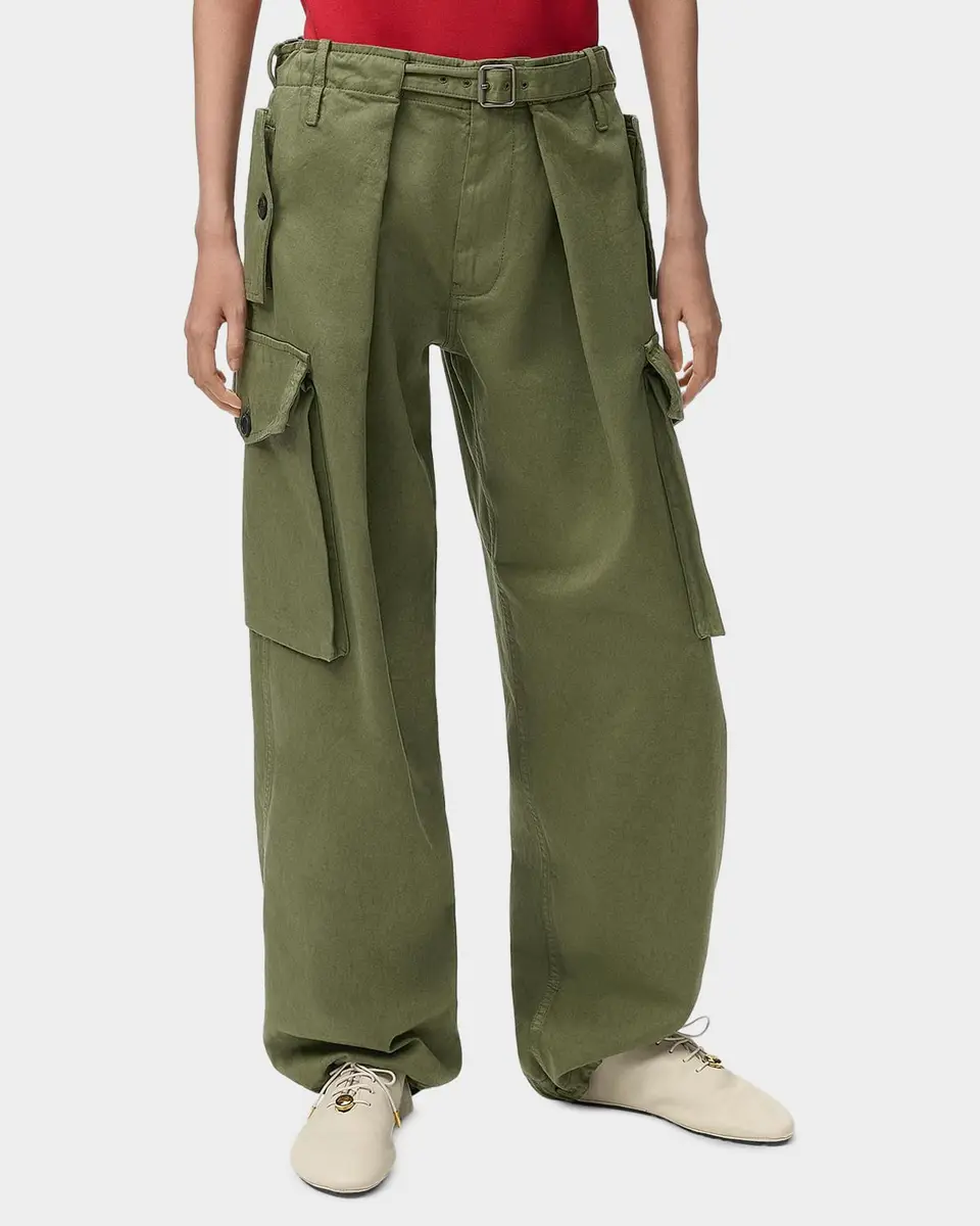 Loewe Pleated Straight-Leg Cargo Trousers | Thumbnail 4 Loewe Pleated Straight-Leg Cargo Trousers | Thumbnail 4