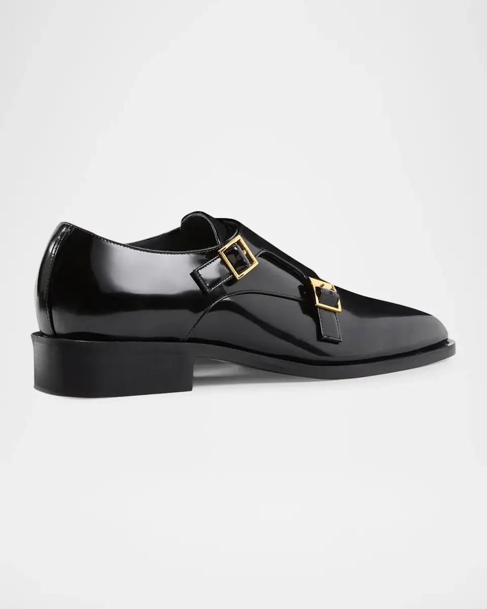 Giuseppe Zanotti Men's Filler Leather Double-Monk Strap Loafers | Thumbnail 2 Giuseppe Zanotti Men's Filler Leather Double-Monk Strap Loafers | Thumbnail 2