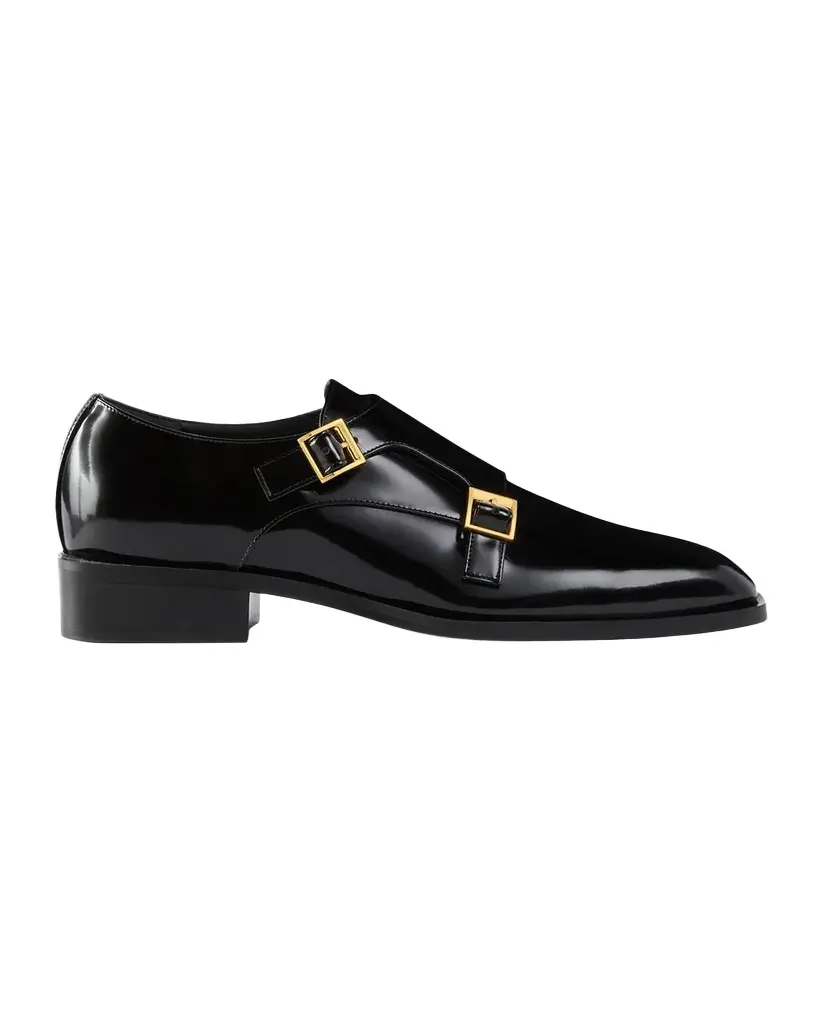 Giuseppe Zanotti Men's Filler Leather Double-Monk Strap Loafers