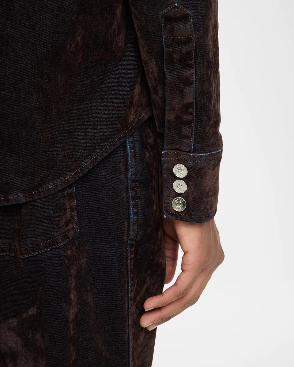 AMIRI Men's Flock Denim Western Shirt | Thumbnail 6