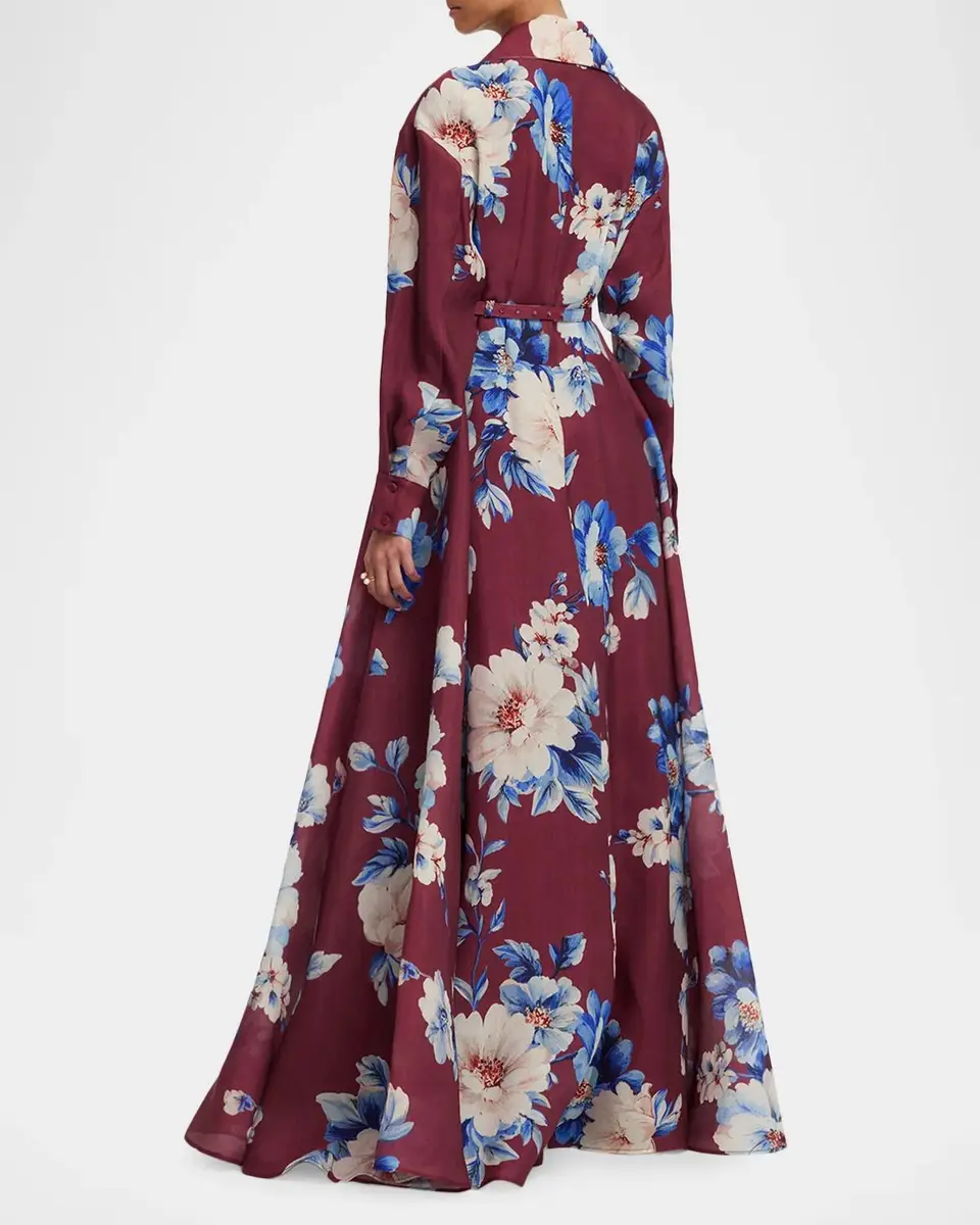 LEO LIN Josephine Floral-Print Silk Gown | Thumbnail 3 LEO LIN Josephine Floral-Print Silk Gown | Thumbnail 3