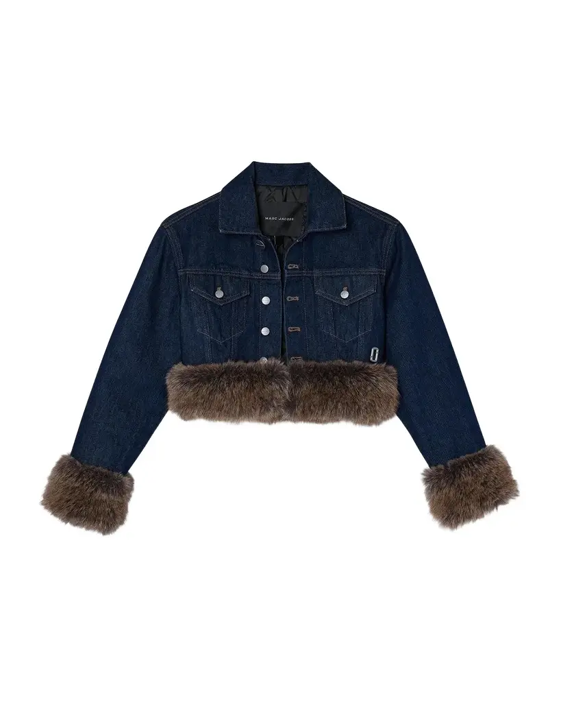 Marc Jacobs Faux-Fur-Trim Shrunken Trucker Jacket | Image 1 Marc Jacobs Faux-Fur-Trim Shrunken Trucker Jacket | Image 1
