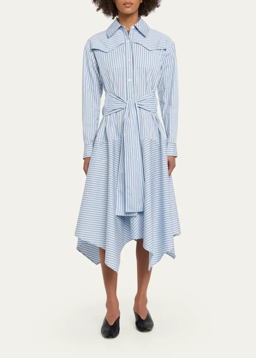 3.1 Phillip Lim Striped Handkerchief Midi Shirtdress | Thumbnail 2 3.1 Phillip Lim Striped Handkerchief Midi Shirtdress | Thumbnail 2