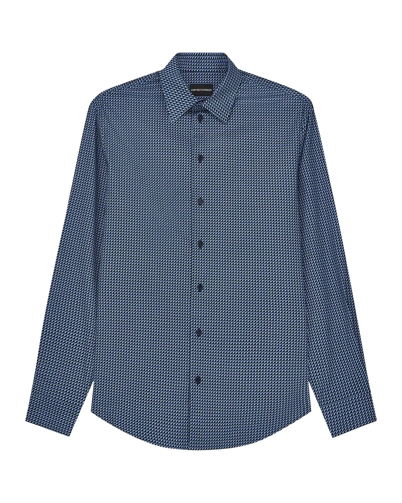 Men's Geometric Cotton-Stretch Sport Shirt Men's Geometric Cotton-Stretch Sport Shirt