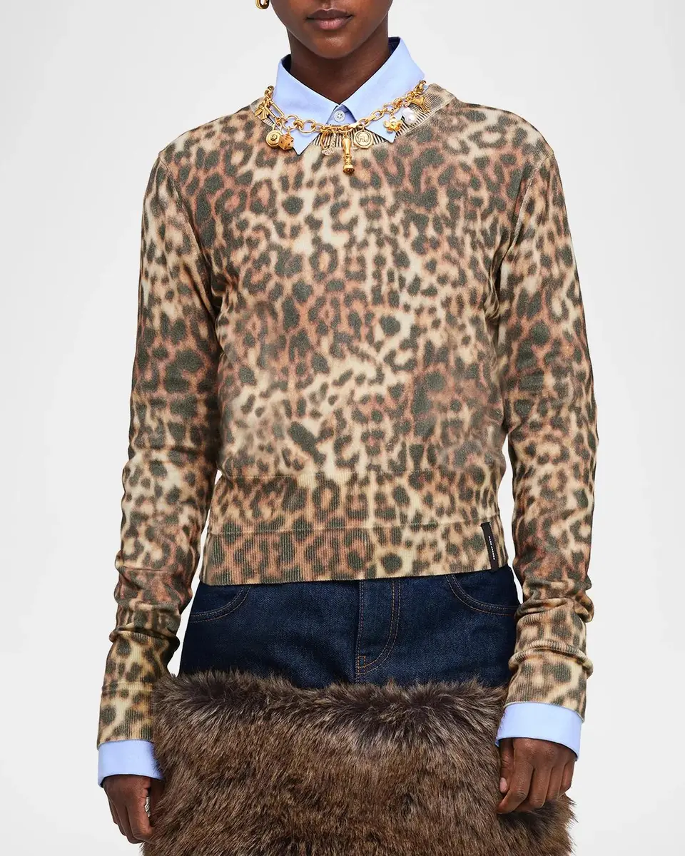 Marc Jacobs Leopard-Print Cotton Sweater | Thumbnail 4