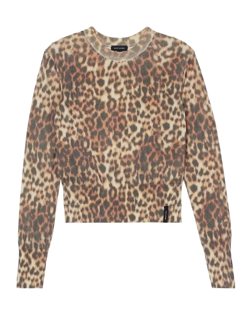 Marc Jacobs Leopard-Print Cotton Sweater | Image 1 Marc Jacobs Leopard-Print Cotton Sweater | Image 1