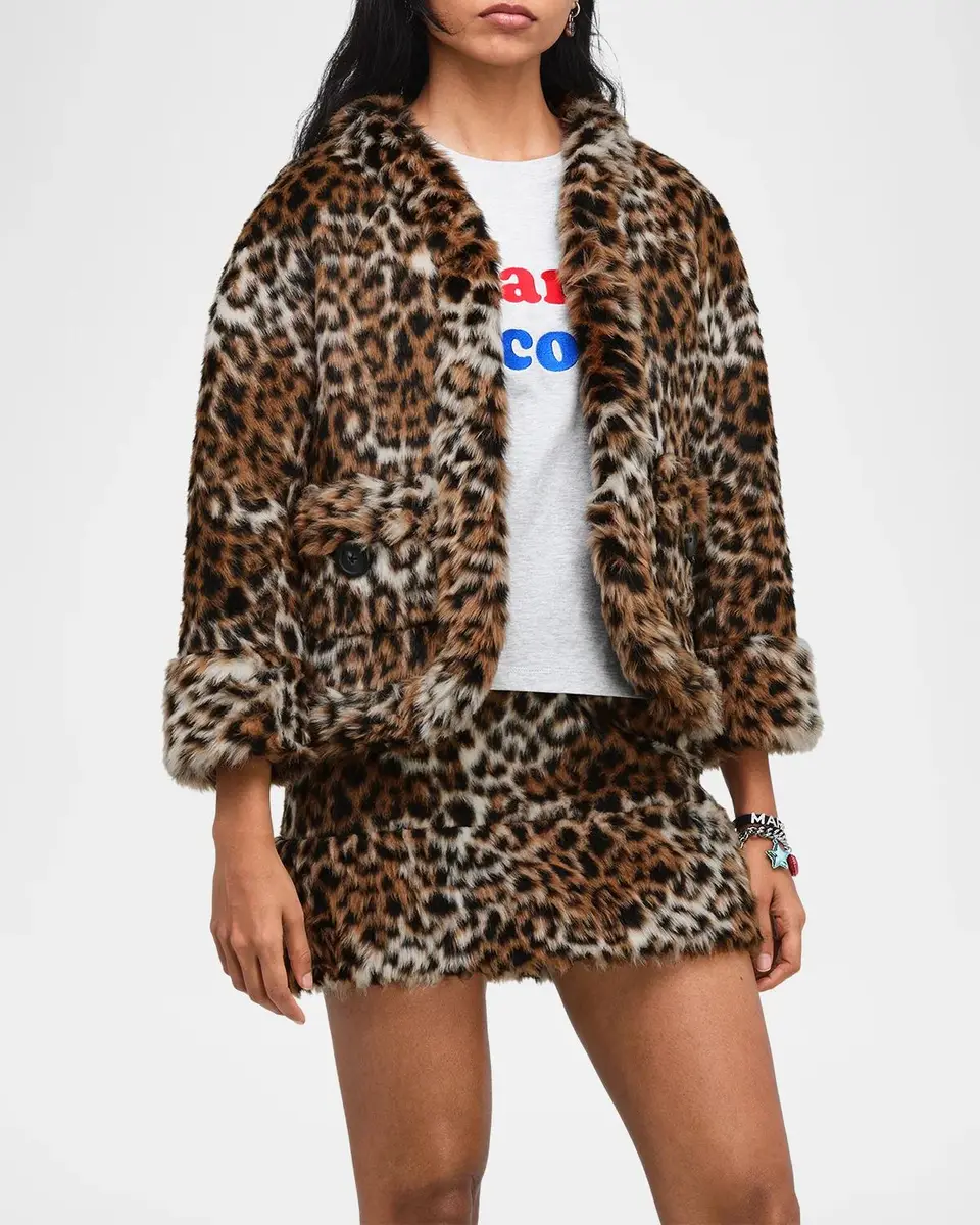 Marc Jacobs Faux Fur Leopard Print Jacket | Thumbnail 4 Marc Jacobs Faux Fur Leopard Print Jacket | Thumbnail 4