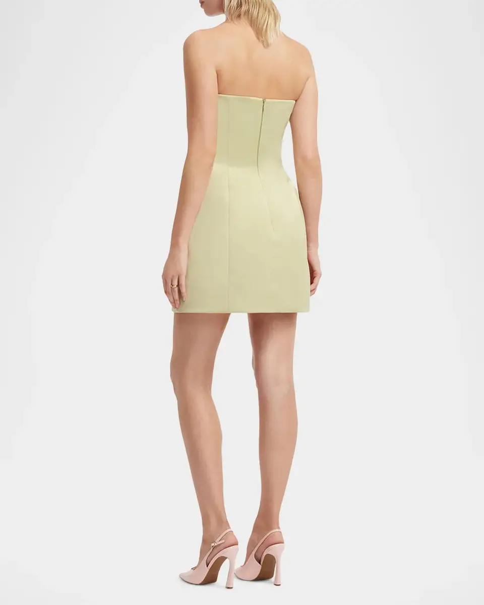 LEO LIN Roselle Strapless Floral Applique Mini Dress | Thumbnail 3 LEO LIN Roselle Strapless Floral Applique Mini Dress | Thumbnail 3