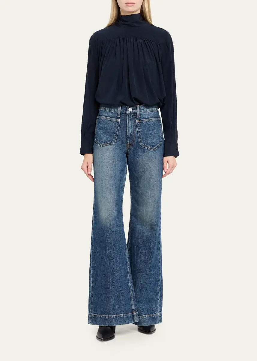 A.L.C. Danielle Silk Tie-Neck Top | Thumbnail 2 A.L.C. Danielle Silk Tie-Neck Top | Thumbnail 2