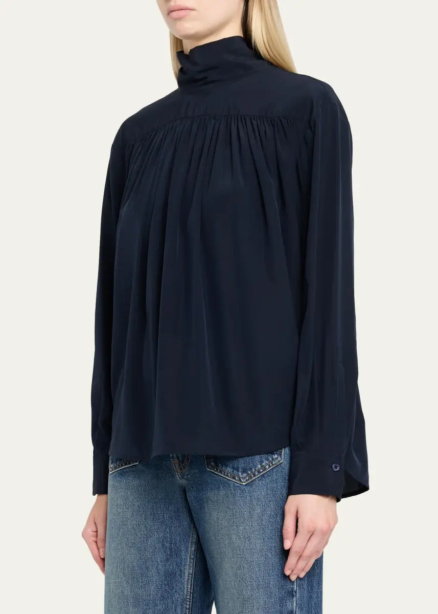 A.L.C. Danielle Silk Tie-Neck Top | Thumbnail 4 A.L.C. Danielle Silk Tie-Neck Top | Thumbnail 4