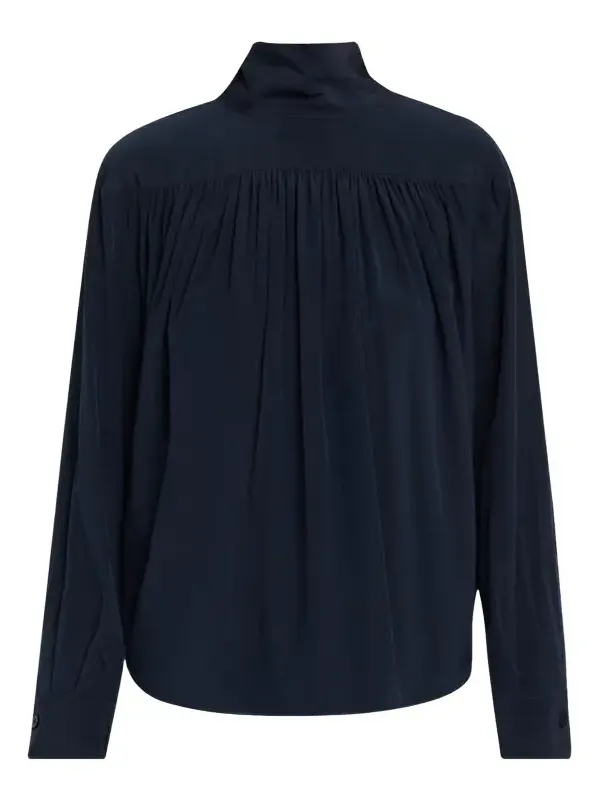 Danielle Silk Tie-Neck Top