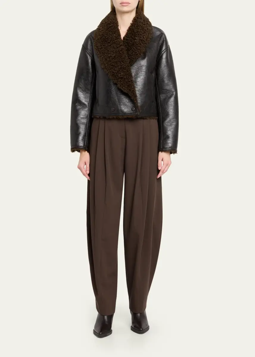 A.L.C. Stella Sherpa-Lined Faux Leather Jacket | Thumbnail 2 A.L.C. Stella Sherpa-Lined Faux Leather Jacket | Thumbnail 2