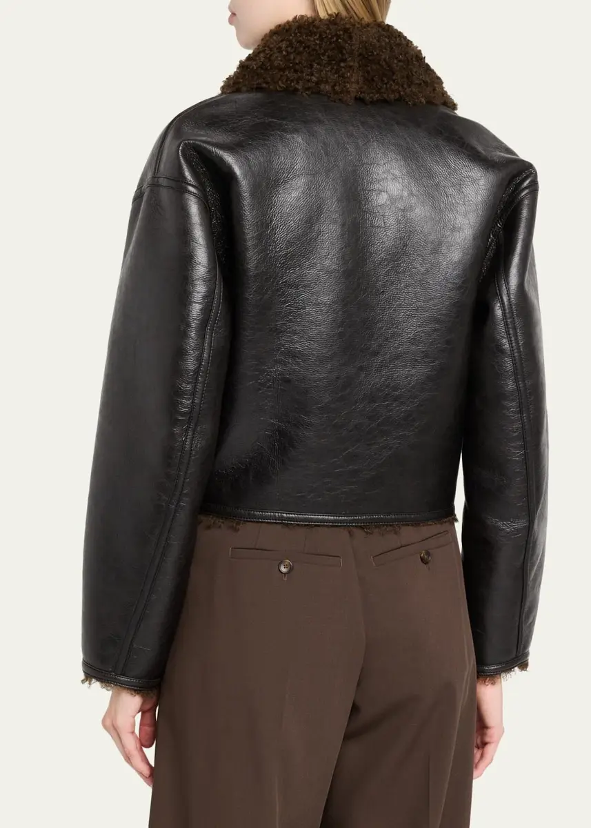 A.L.C. Stella Sherpa-Lined Faux Leather Jacket | Thumbnail 3 A.L.C. Stella Sherpa-Lined Faux Leather Jacket | Thumbnail 3