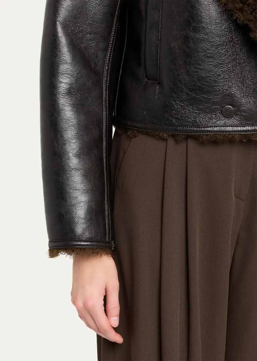 A.L.C. Stella Sherpa-Lined Faux Leather Jacket | Thumbnail 5 A.L.C. Stella Sherpa-Lined Faux Leather Jacket | Thumbnail 5