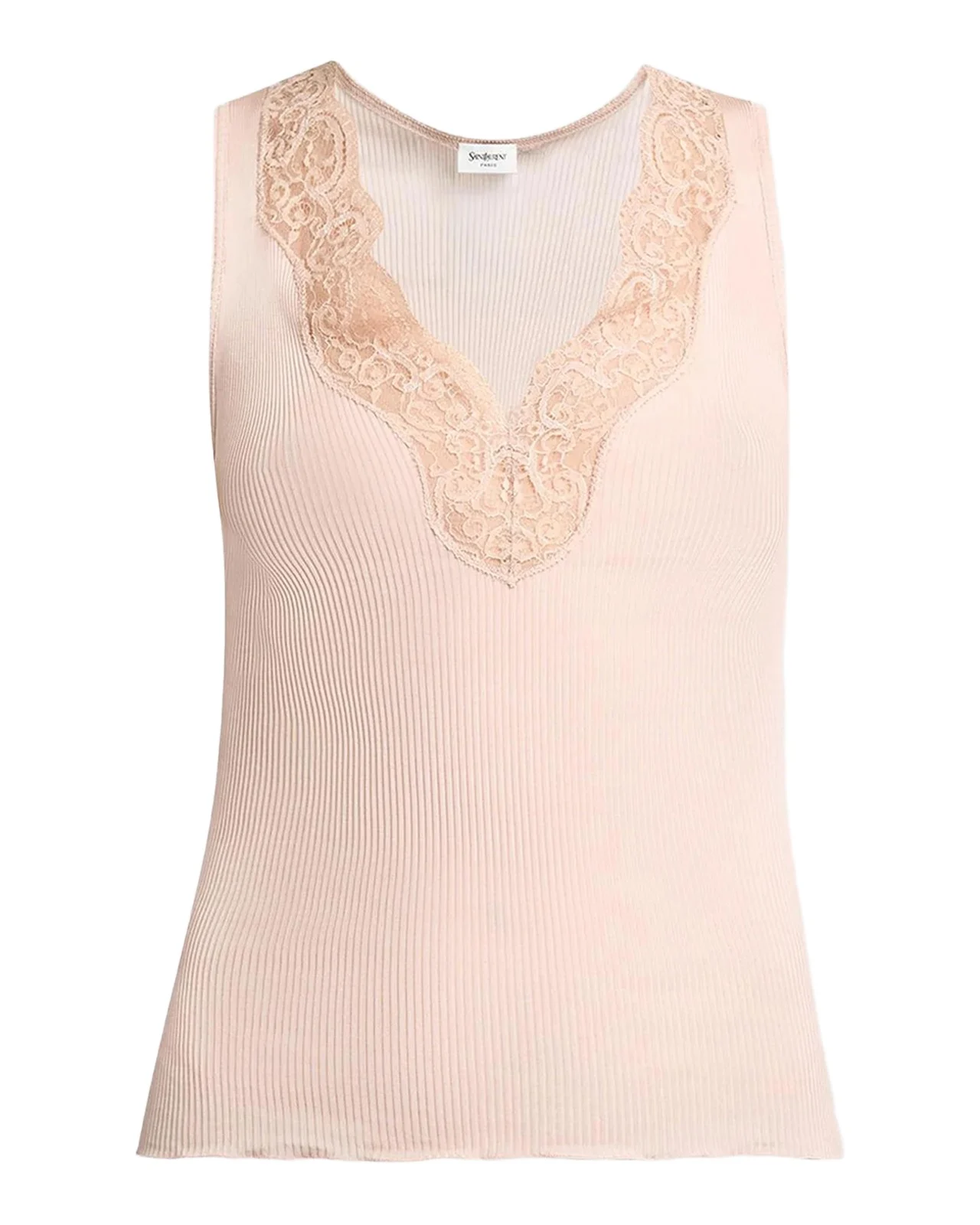 Ribbed Silk Laced Tank Top Ribbed Silk Laced Tank Top
