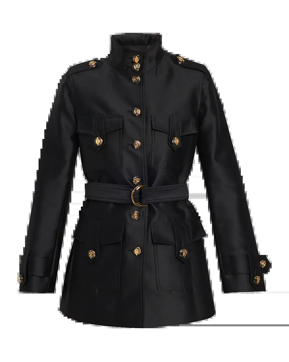 Zimmermann Valiant Utility Wool-Silk Belted Coat | Thumbnail 2 Zimmermann Valiant Utility Wool-Silk Belted Coat | Thumbnail 2