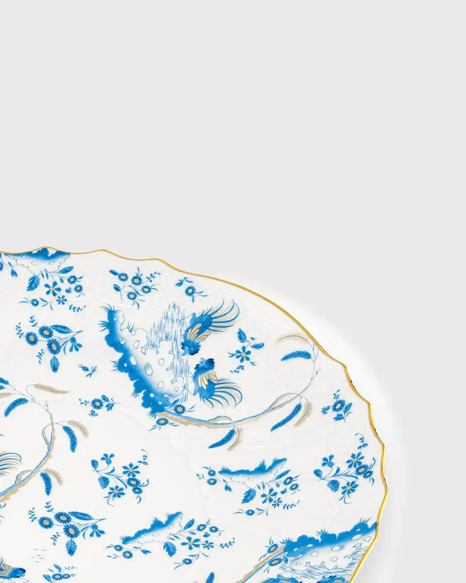 GINORI 1735 Oro di Doccia Large Round Platter, Turchese | Thumbnail 3 GINORI 1735 Oro di Doccia Large Round Platter, Turchese | Thumbnail 3