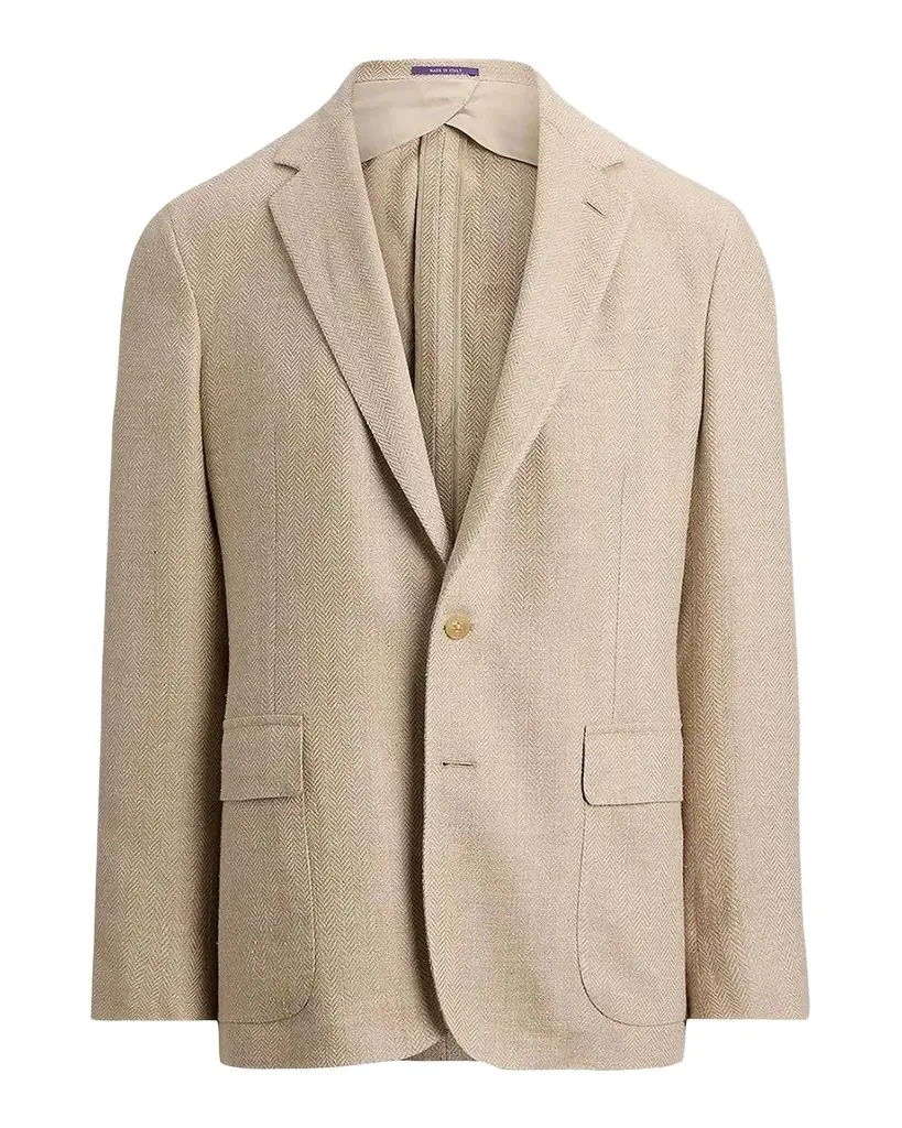 Ralph Lauren Purple Label Men's Hadley Hand-Tailored Herringbone Sport Jacket | Image 1 Ralph Lauren Purple Label Men's Hadley Hand-Tailored Herringbone Sport Jacket | Image 1