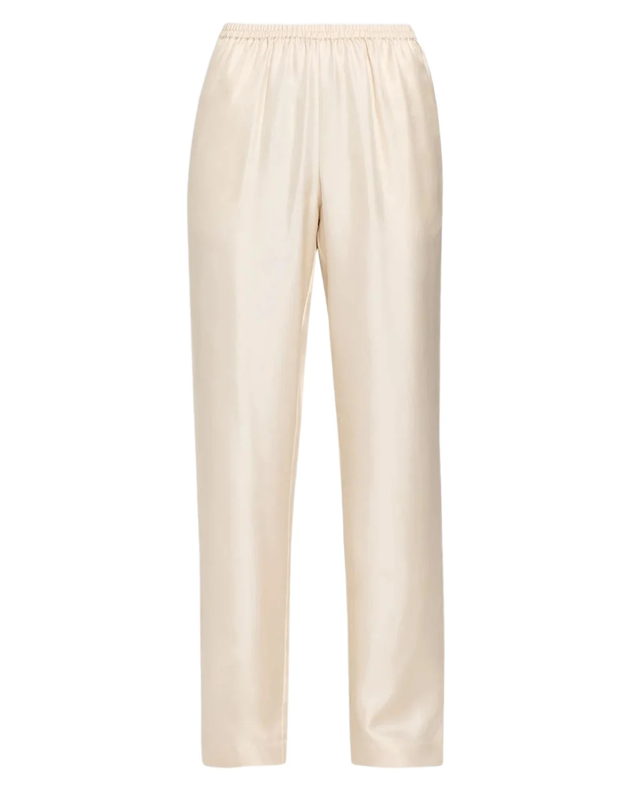 Loulou de Saison Alera Silk Straight-Leg Pull-On Pants
