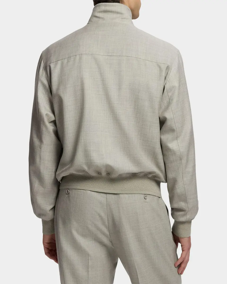 Ralph Lauren Purple Label Men's Felton Cashmere-Silk Flight Jacket | Thumbnail 3 Ralph Lauren Purple Label Men's Felton Cashmere-Silk Flight Jacket | Thumbnail 3