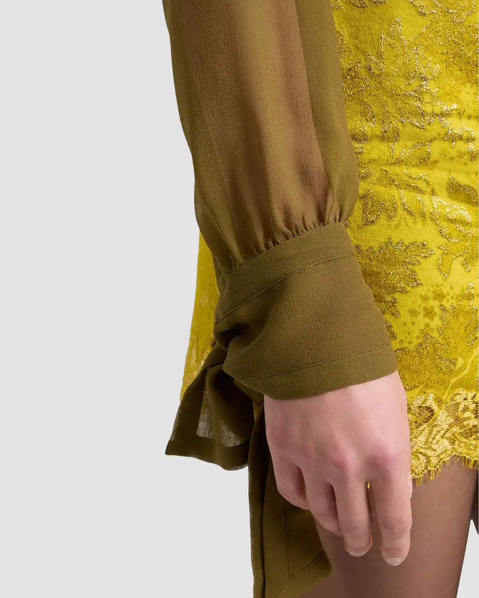 Saint Laurent Lavalliere Silk Long-Sleeve Blouse | Thumbnail 5 Saint Laurent Lavalliere Silk Long-Sleeve Blouse | Thumbnail 5