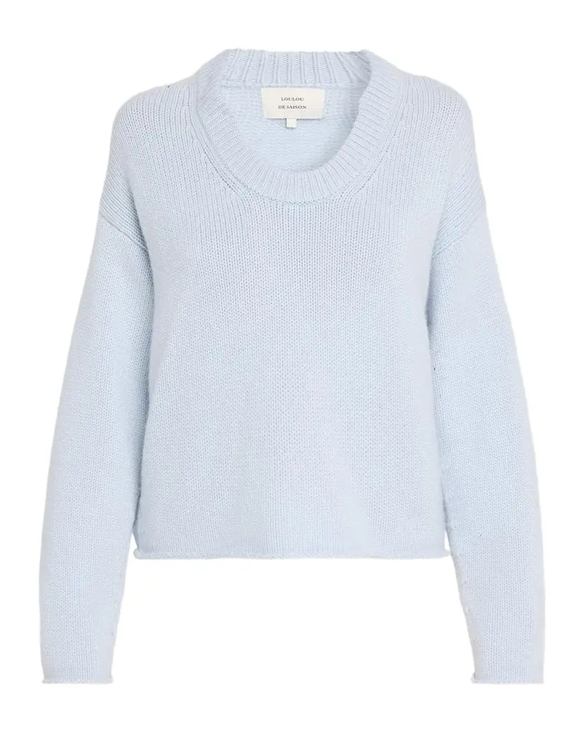 Loulou de Saison Derry Cashmere Scoop-Neck Sweater | Image 1 Loulou de Saison Derry Cashmere Scoop-Neck Sweater | Image 1