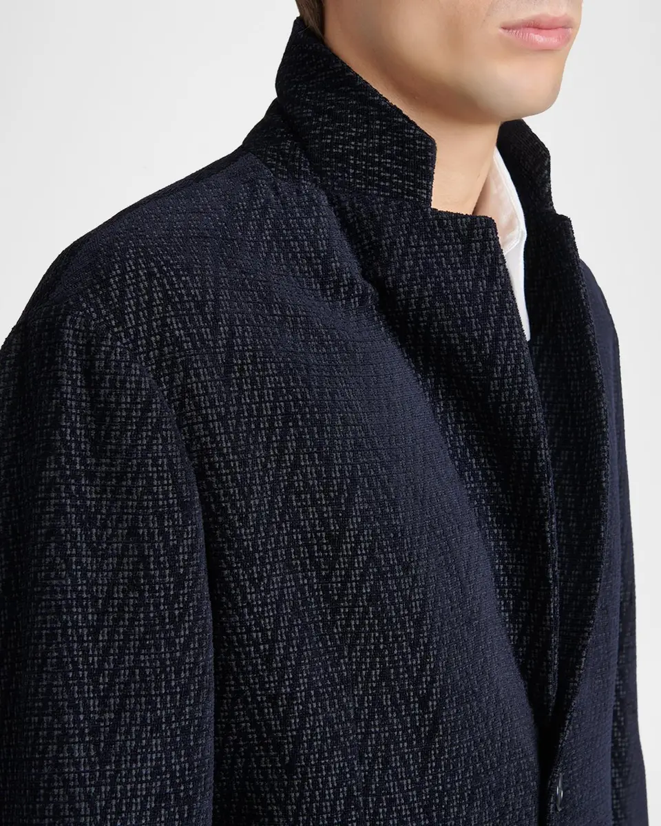 Giorgio Armani Men's Chevron Jacquard Single-Breasted Sport Coat | Thumbnail 6 Giorgio Armani Men's Chevron Jacquard Single-Breasted Sport Coat | Thumbnail 6