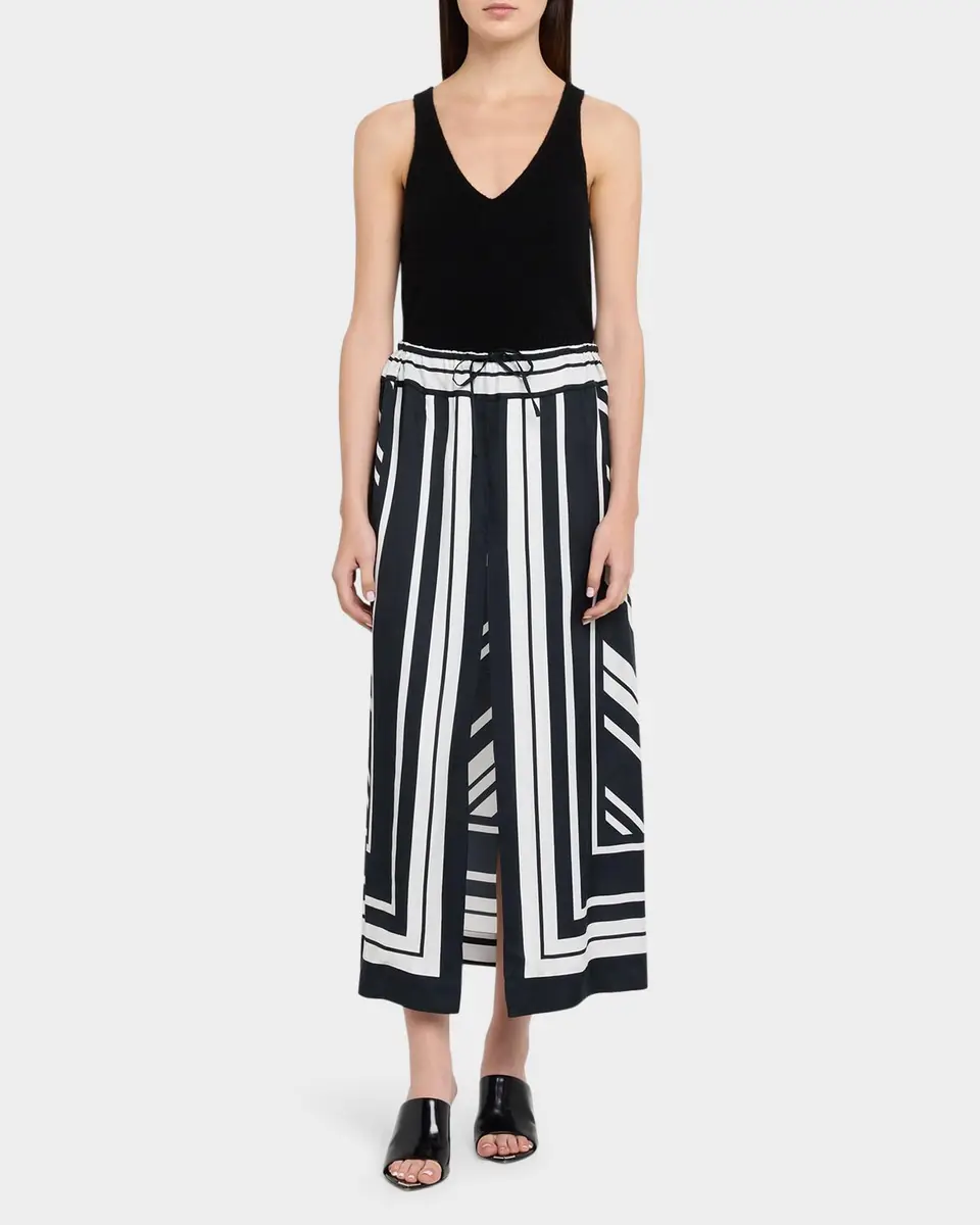Brandon Maxwell Jameson A-Line Viscose Skirt | Thumbnail 2 Brandon Maxwell Jameson A-Line Viscose Skirt | Thumbnail 2