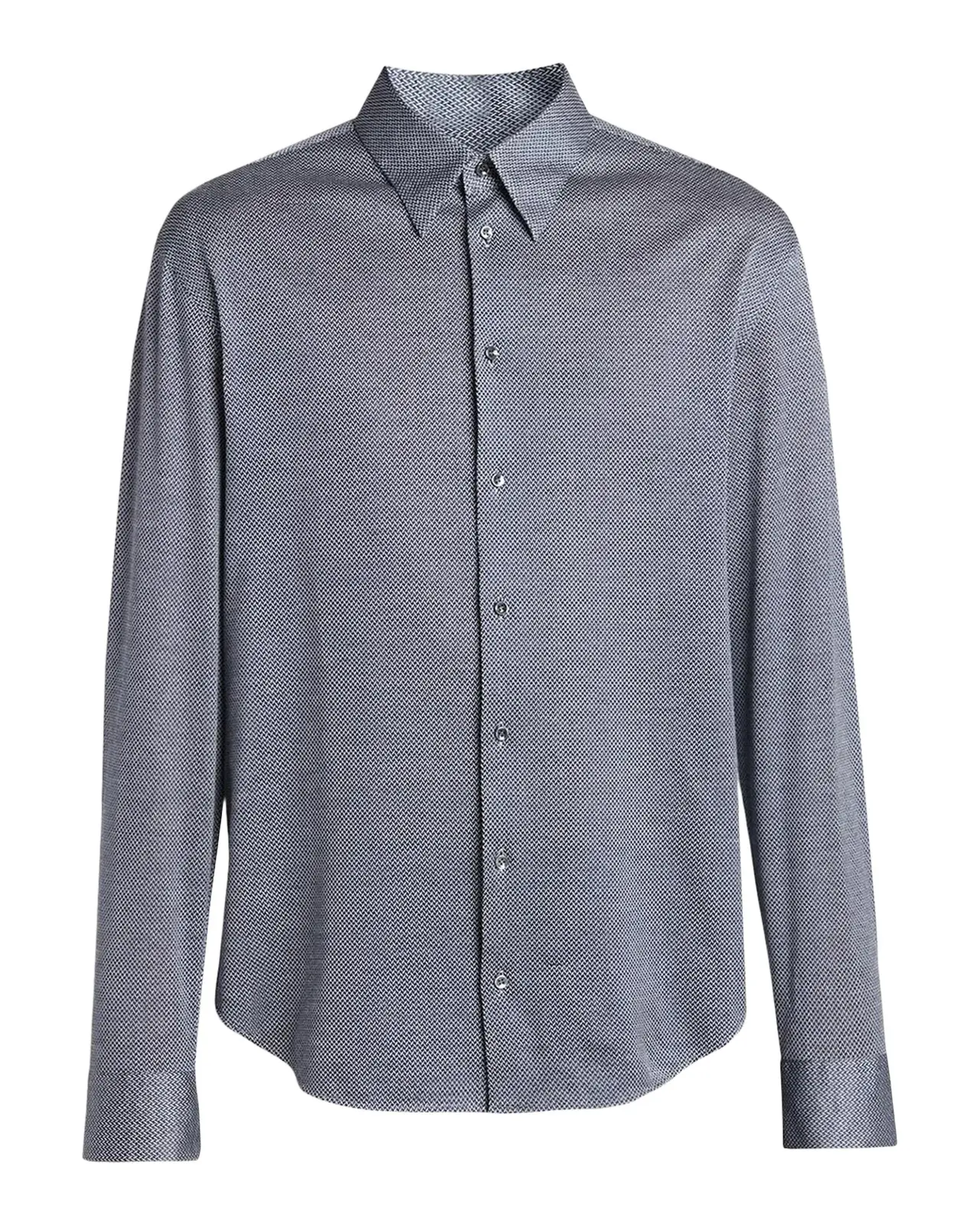 Giorgio Armani Men's Cotton Micro-Geometric Sport Shirt