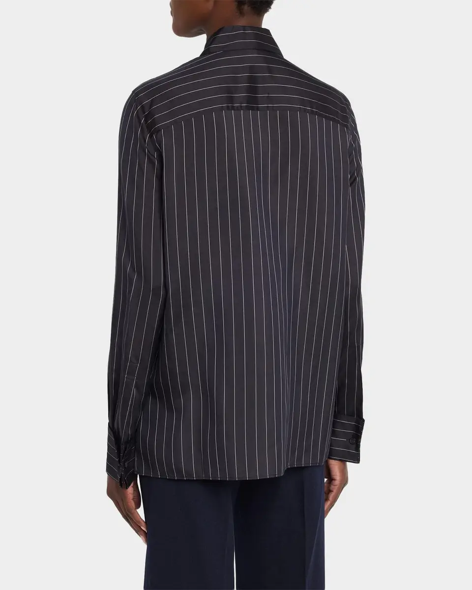 Lafayette 148 New York Pinstripe Button-Front Blouse | Thumbnail 3 Lafayette 148 New York Pinstripe Button-Front Blouse | Thumbnail 3