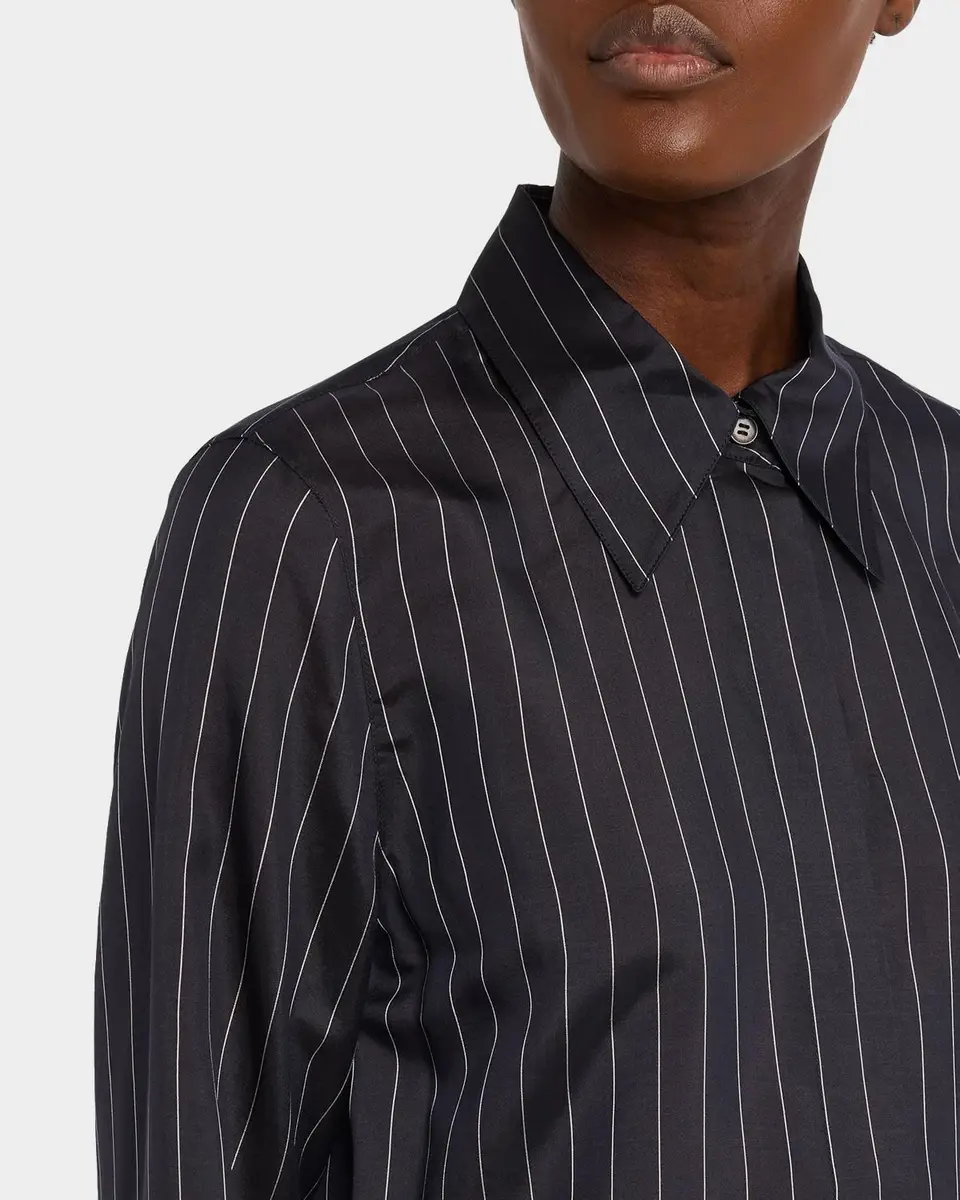 Lafayette 148 New York Pinstripe Button-Front Blouse | Thumbnail 5 Lafayette 148 New York Pinstripe Button-Front Blouse | Thumbnail 5