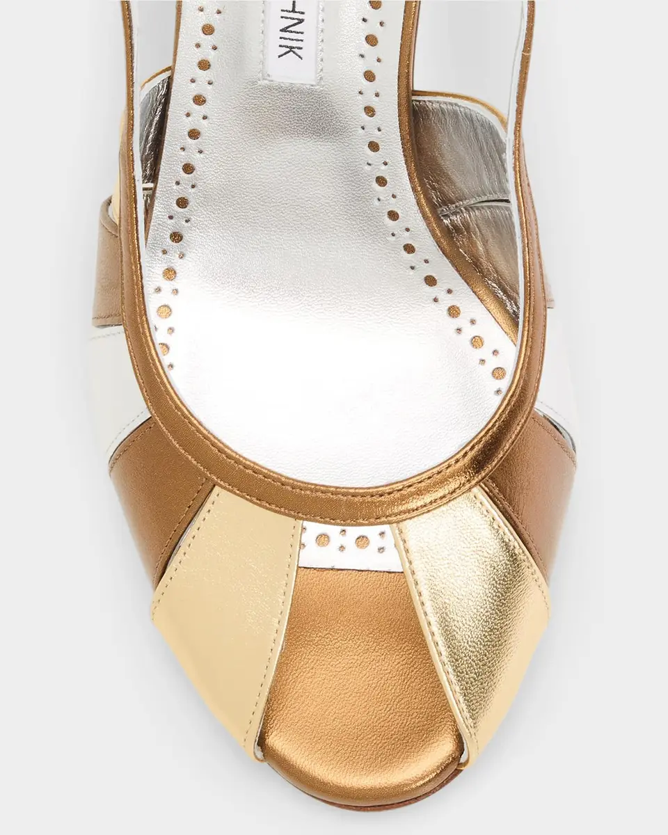 Manolo Blahnik 90mm Coludadhi Metallic Leather Sandals | Thumbnail 4 Manolo Blahnik 90mm Coludadhi Metallic Leather Sandals | Thumbnail 4
