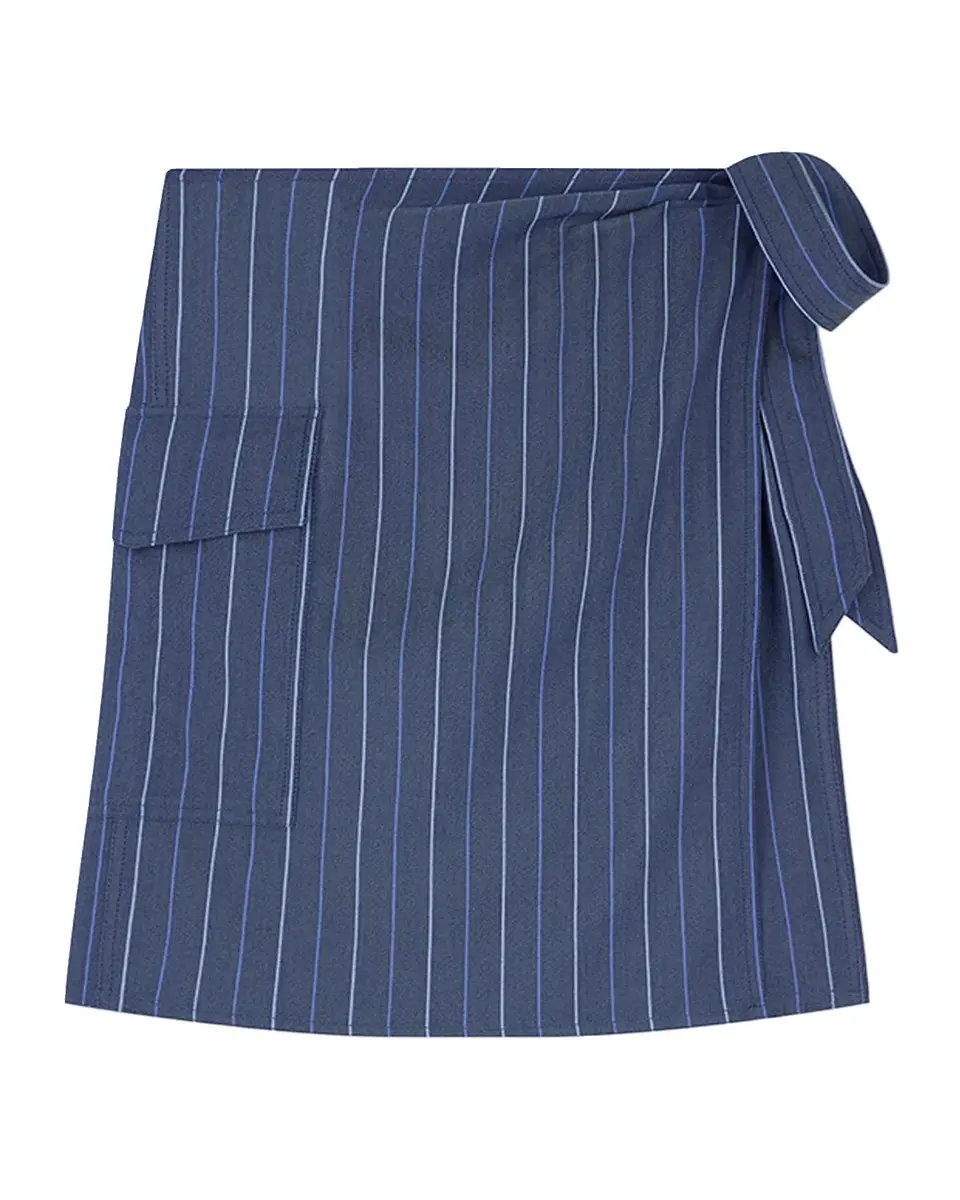 Emporio Armani Striped Jacquard Denim Mini Wrap Skirt | Thumbnail 3 Emporio Armani Striped Jacquard Denim Mini Wrap Skirt | Thumbnail 3