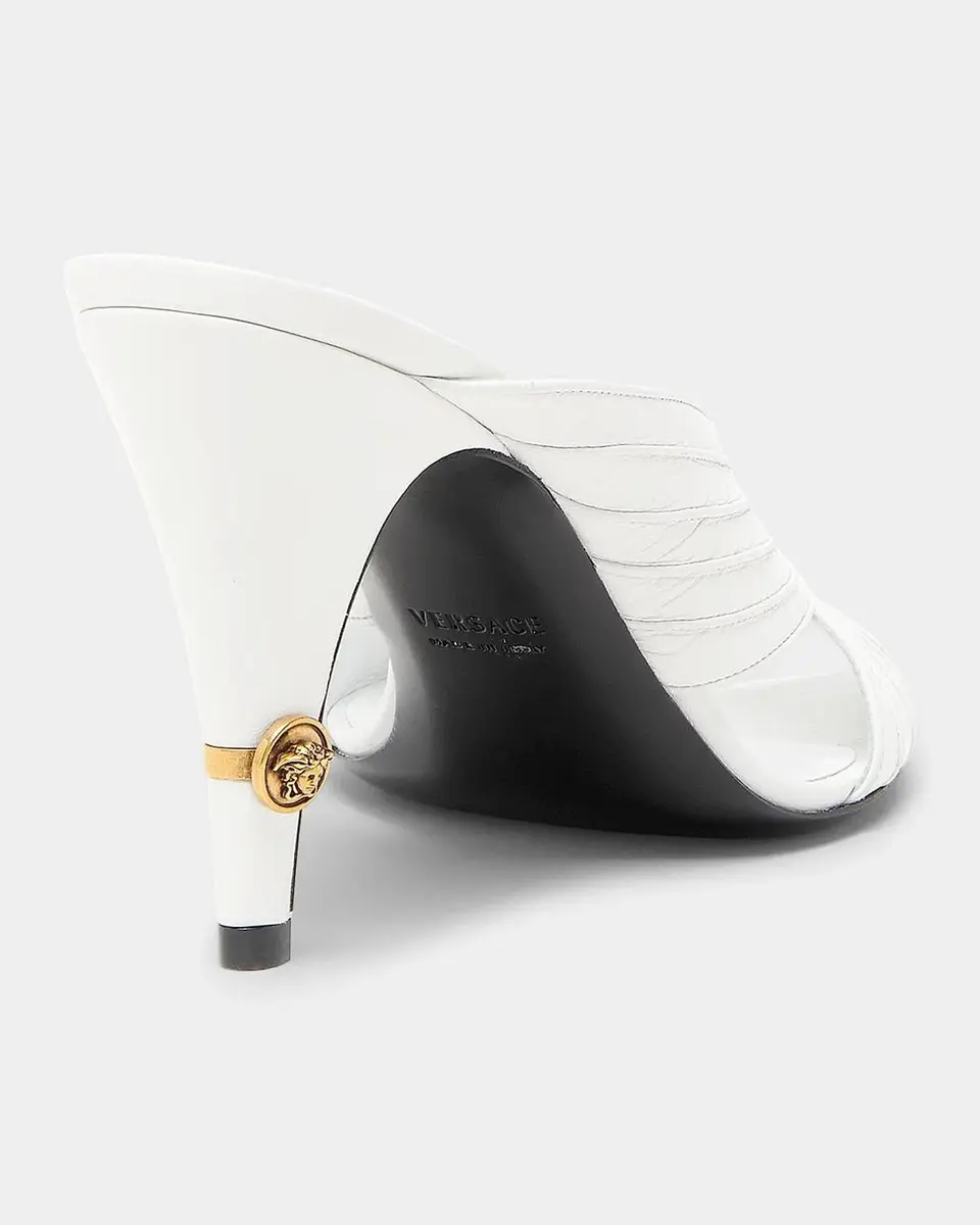 Versace Medusa 90MM Leather Mules | Thumbnail 2