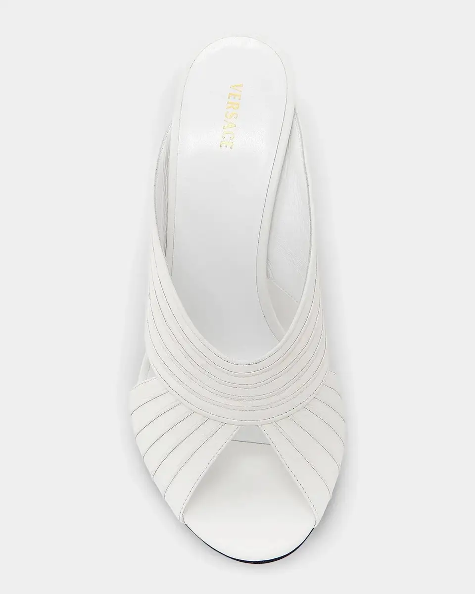 Versace Medusa 90MM Leather Mules | Thumbnail 4