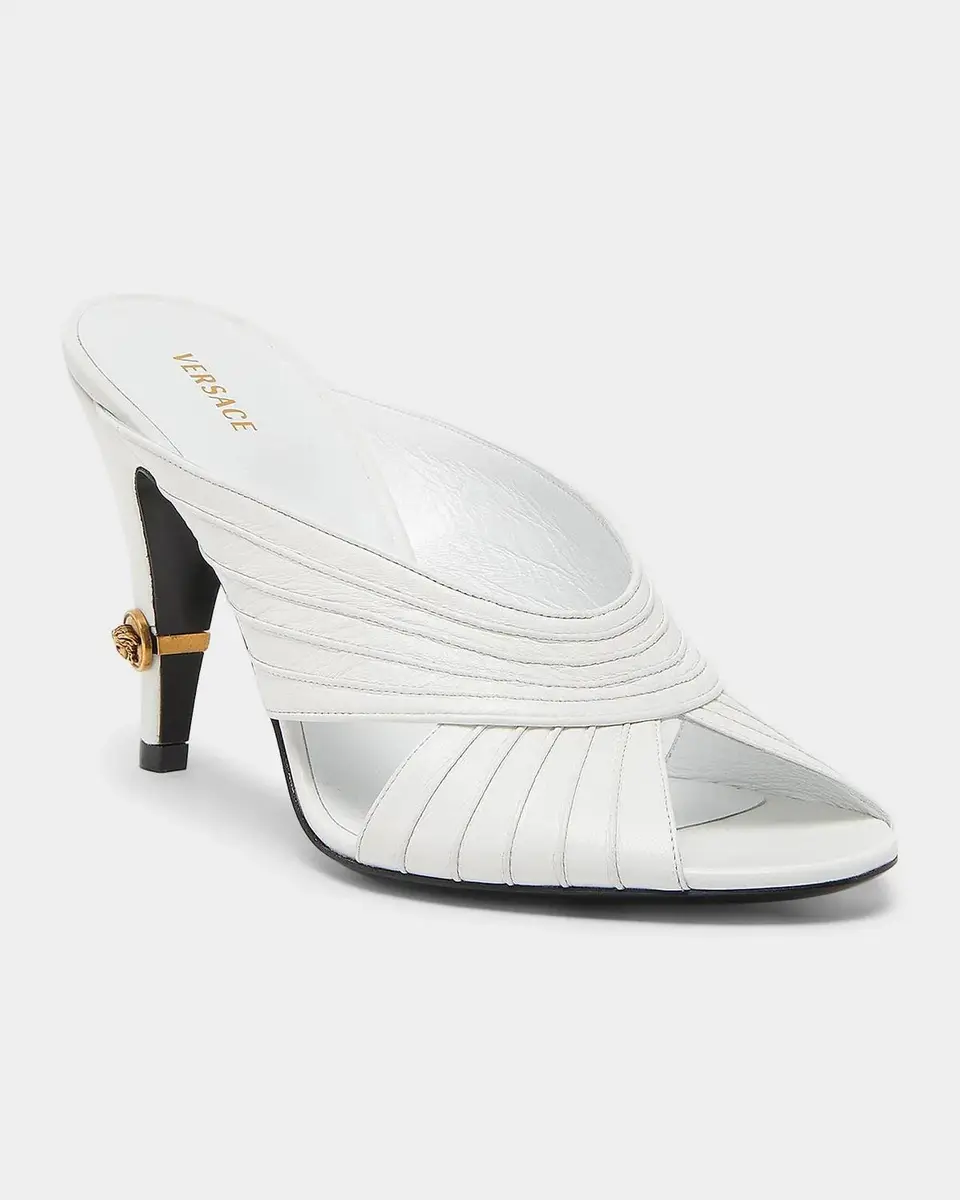 Versace Medusa 90MM Leather Mules | Thumbnail 5