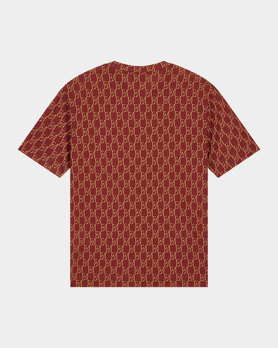 Emporio Armani Men's All-Over Logo Crewneck T-Shirt | Thumbnail 7 Emporio Armani Men's All-Over Logo Crewneck T-Shirt | Thumbnail 7