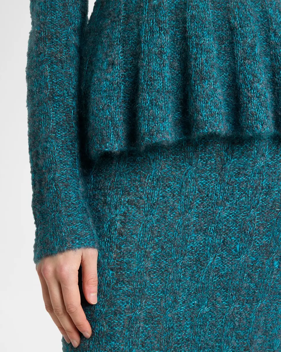 Proenza Schouler Joelle Mohair Cable Knit Peplum Sweater | Thumbnail 5