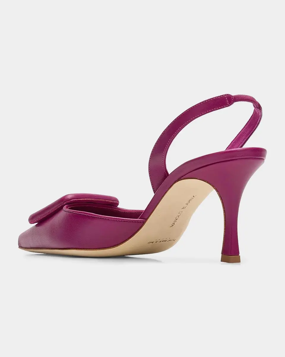 Manolo Blahnik Maysli 70MM Slingback Pumps | Thumbnail 4