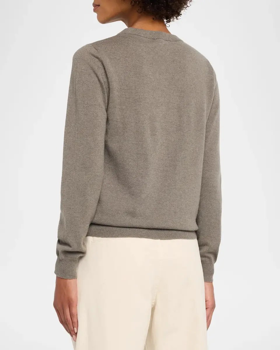 Brunello Cucinelli Cashmere Fitted Crewneck Sweater | Thumbnail 3 Brunello Cucinelli Cashmere Fitted Crewneck Sweater | Thumbnail 3
