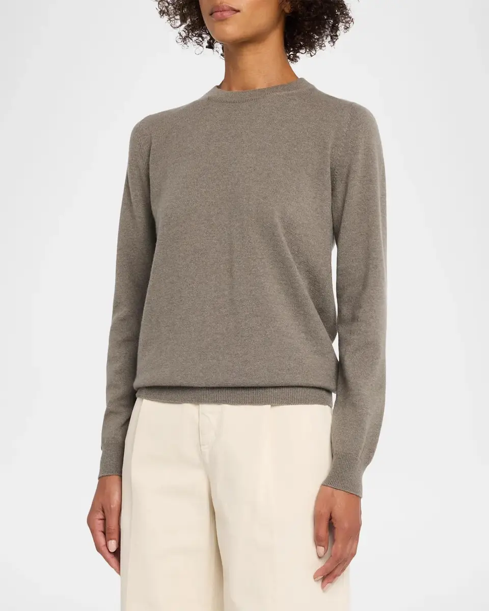 Brunello Cucinelli Cashmere Fitted Crewneck Sweater | Thumbnail 4 Brunello Cucinelli Cashmere Fitted Crewneck Sweater | Thumbnail 4