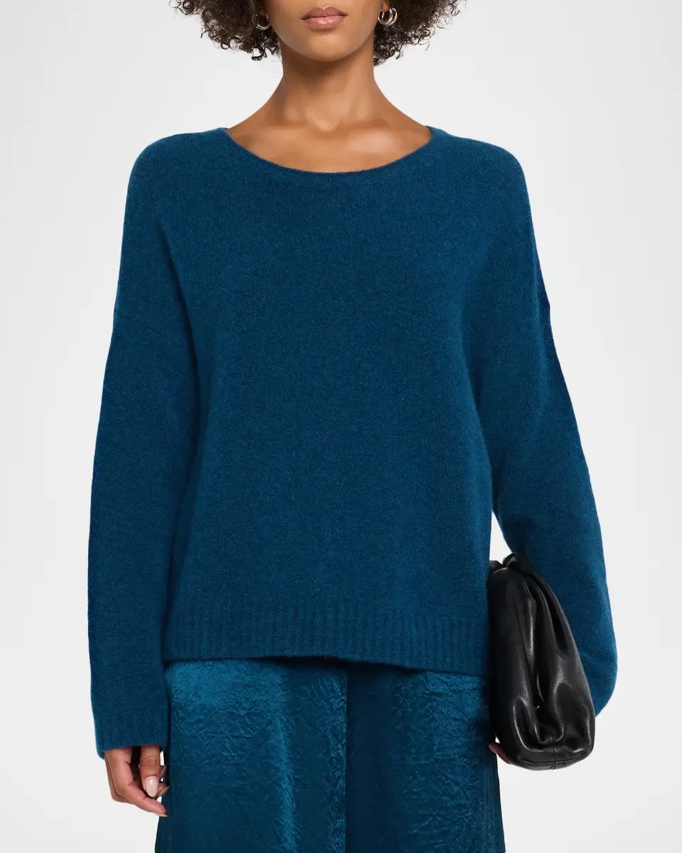 Eileen Fisher Crewneck Boucle Knit Cashmere-Silk Sweater | Thumbnail 4 Eileen Fisher Crewneck Boucle Knit Cashmere-Silk Sweater | Thumbnail 4