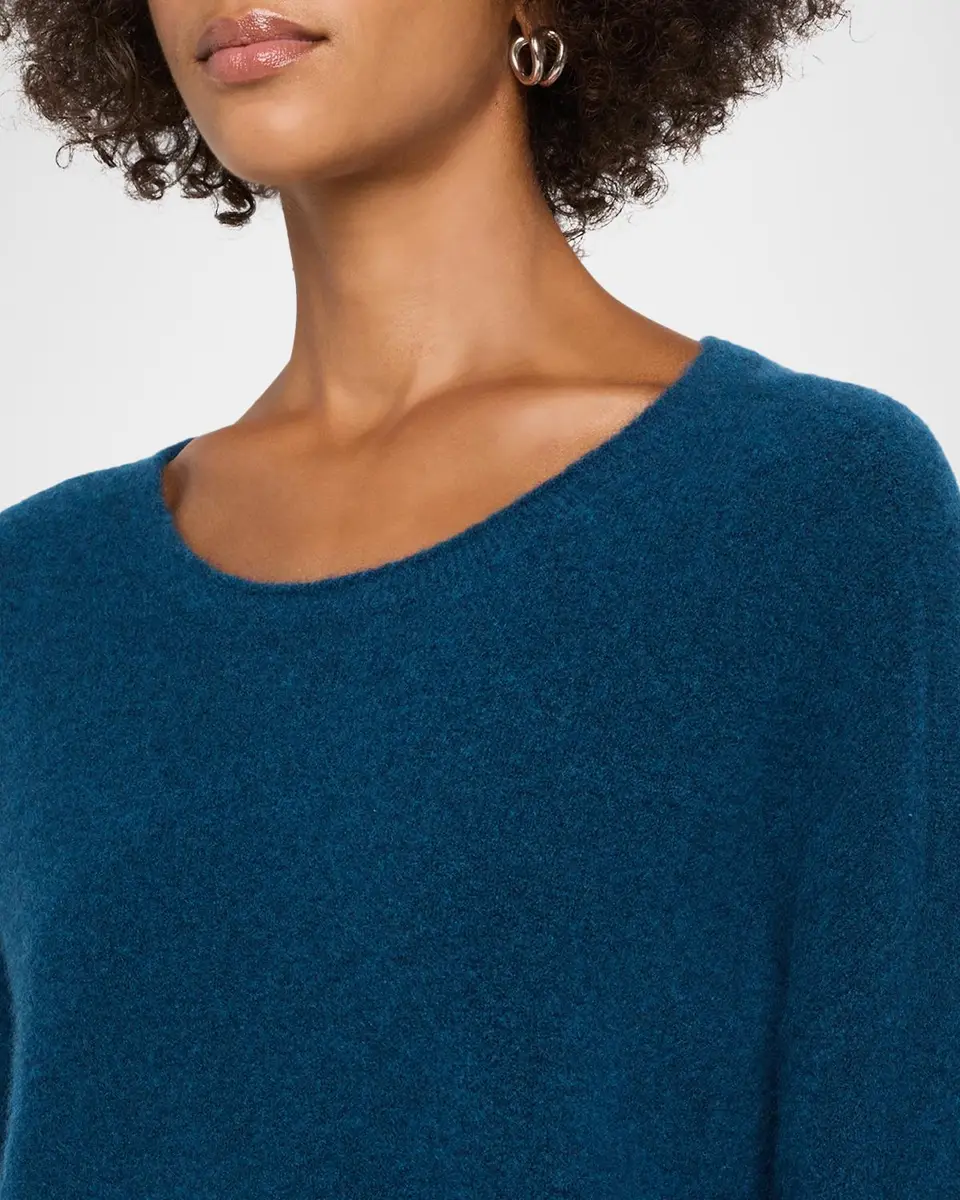 Eileen Fisher Crewneck Boucle Knit Cashmere-Silk Sweater | Thumbnail 5 Eileen Fisher Crewneck Boucle Knit Cashmere-Silk Sweater | Thumbnail 5
